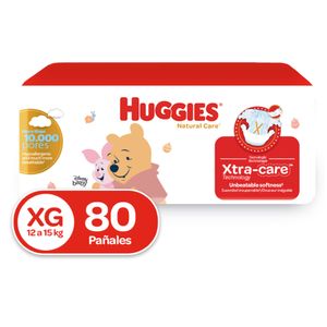 Pañales Huggies Natural Care Etapa 4/XG 80U