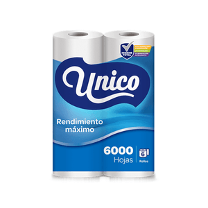 Papel Higiénico Unico 6000 Hojas 6 UN