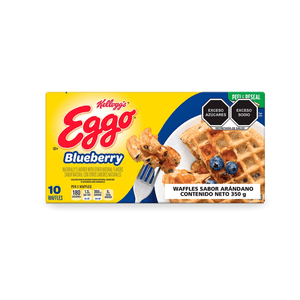 Eggo Waffles Kelloggs Blueberry 10 UN