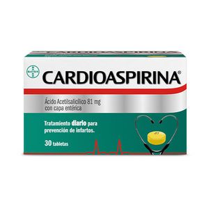 Bayer Cardioaspirina 81mg Fco 30 Tab