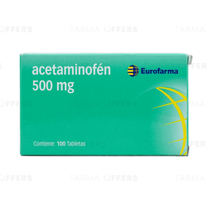 Acetaminofén 500 MG X 100 Tabletas Eurofarma