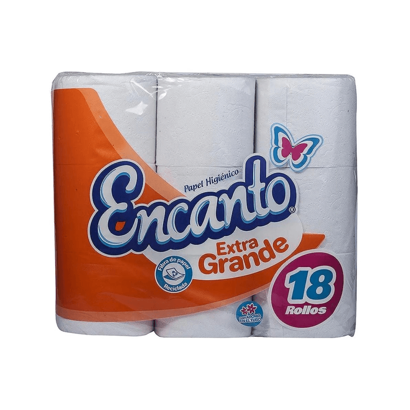 Papel Higenico Encanto Extragrande 420hd 18 Rollos