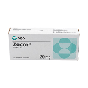 Zocor Msd X 10 Tabletas 20 MG