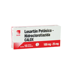 Losartan Potasico Hct Tabletas Calox Holding Caja X 10 100/25 MG