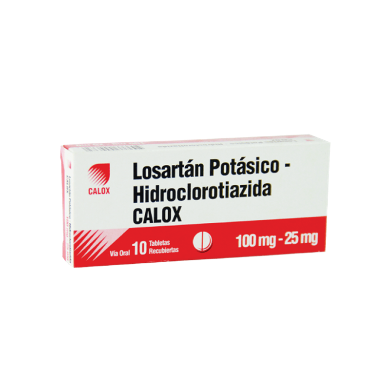 Losartan Potasico Hct Tabletas Calox Holding Caja X 10 100/25 MG