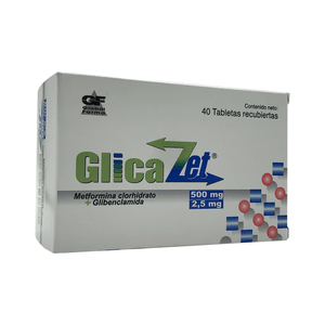 Glicazet Tabletas Global Farma Caja X 40 500/2.5 MG