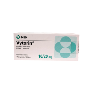 Vytorin Tabletas Msd Caja X 14 10/20 MG