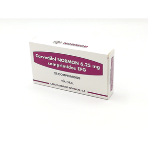 Carvedilol Normon Comprimidos Normon Caja X 28 6.25 MG