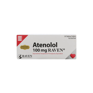 Atenolol Tabletas Raven Caja X 30 100 MG