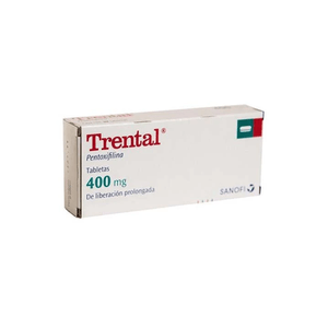 Trental Tabletas Sanofi Caja X 20 400 MG