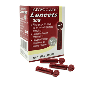 Lancetas 30G Advocate Caja X 100 UN