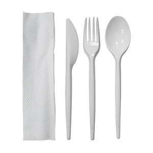 Kit De Cubiertos + Servilletas Xtra Blanco