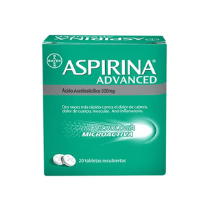 Aspirina Adv Bayer 500 Mg  100 Tabletas