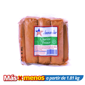 Chorizo  Fresco American Star  Por Media Libra