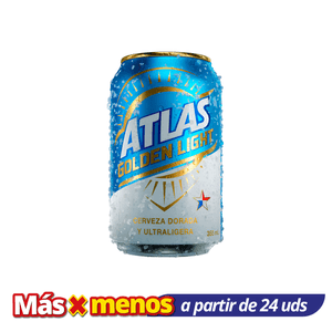 Cerveza Atlas Golden Light 355 Ml Lata