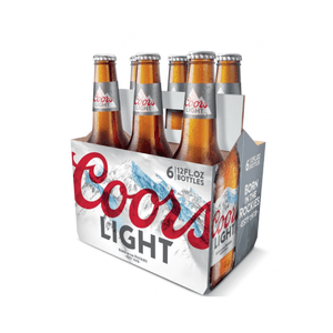 Cerveza Coors Light Botella Six Pack De 12 OZ