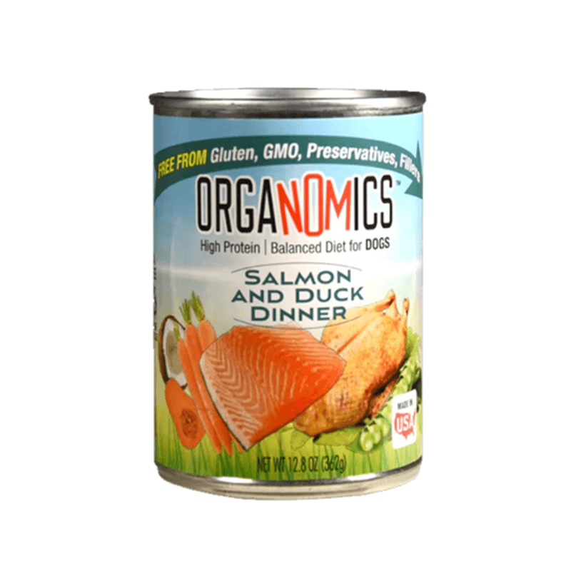 Cena-De-Salmon-Y-Pato-Para-Perros-Organomics-Lata-362-G-856348008006