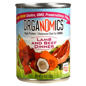 Cena De Cordero Y Cerdo Para Perros Organomics Lata 362 G