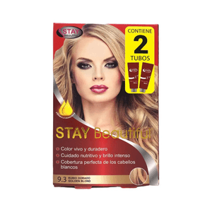 Tinte Para Cabello 2 Tubos Staybeautiful Rubio Dorado 50 ML