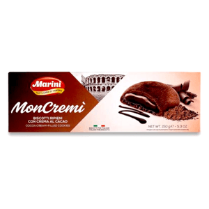 Galleta Moncremi Ripieni Al Cacao Marini Caja 150 G