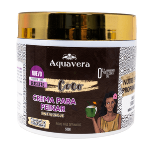 Crema Para Peinar Coco Aquavera 500 G