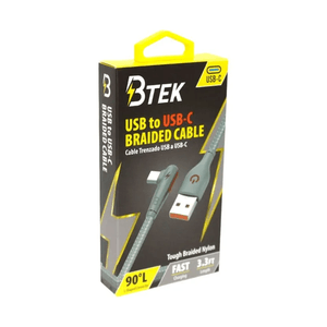 Btek Cable Trenzado 3.3Ft Usb A Usb-C Gry MAXELL Caja 1 UN