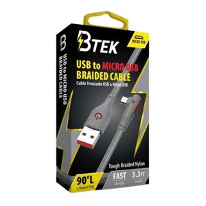 Cable Trensado Usb A Micro-Usb 3.3Ft Gry MAXELL | 745219