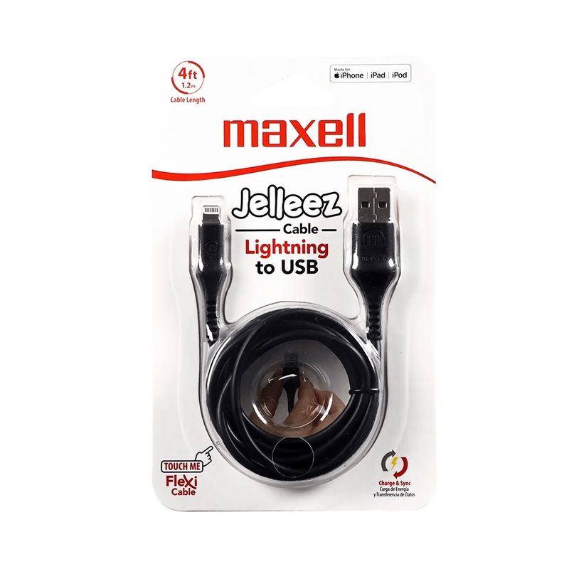 Cable-Jellez-Usb-A-Lightning-4Ft-Blk-MAXELL-348207-25215501265