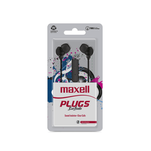 Audífono Con Micrófono Plugs Mic Blk MAXELL | 347364