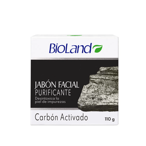 Jabón Facial Purificante Bioland Carbón Activado 110 G