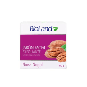 Jabón Facial Exfoliante Bioland Nuez Nogal 110 G