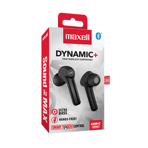 Earbuds Dynamic + Black Maxell Bluetooth