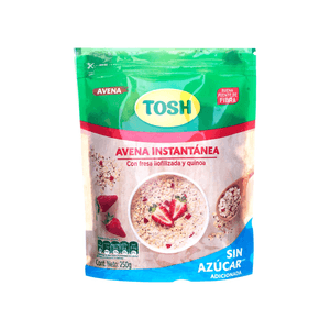 Avena Instantánea Sin Azúcar Tosh Con Fresa & Quinoa 250 G