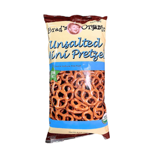 Pretzels Mini Sin Sal Brads Organic Bajo En Grasa 8 OZ