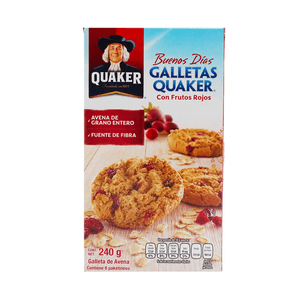 Galletas Con Frutos Rojos Quaker 6 Pack 240 G