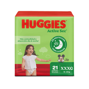 Pañales Huggies Active Sec Etapa 6/XXXG 21U