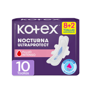 Toallas Femeninas Kotex Nocturna 10U