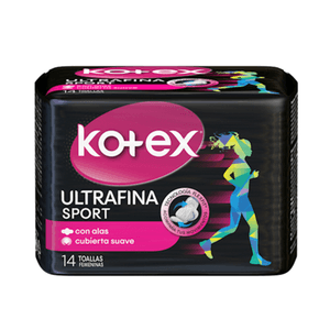 Toallas Femeninas Kotex Sport Ultradelgadas 14U