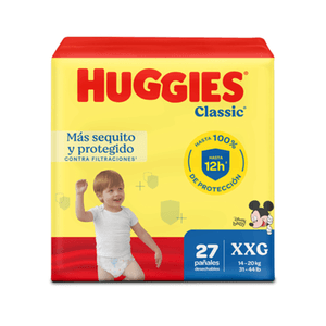 Pañales Huggies Classic Etapa 5/XXG 27U