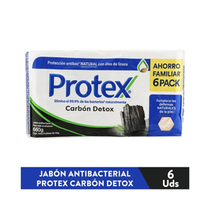 Jabón Carbón Detox Protex 6 Pack 110 g