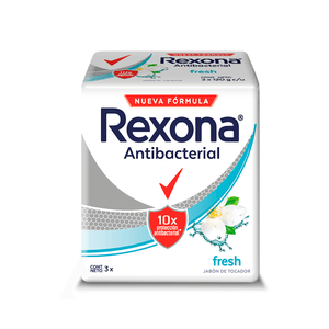 Jabón Antibacterial Rexona Fresh 3 Pack 110 g