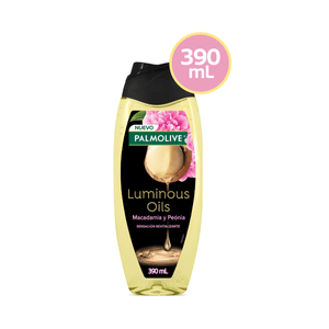 Jabón Líquido Corporal Palmolive Luminous Oils Macadamia y Peónia Sensación Revitalizante 390 ml