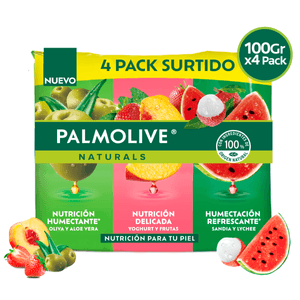 Jabón De Aseo Corporal En Barra Palmolive 100 gr 4 Pack Surtido