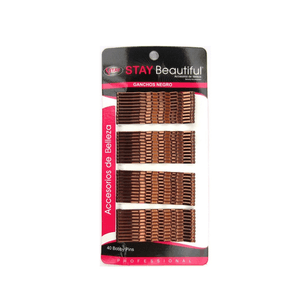 Bobby Pins Staybeautiful Negro/Dorado 40 UN