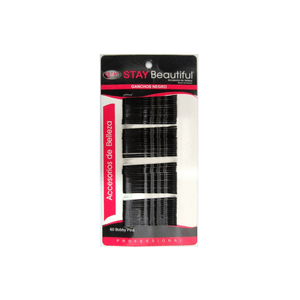 Ganchos De Cabello Staybeautiful Negros Pequeños 60 UN