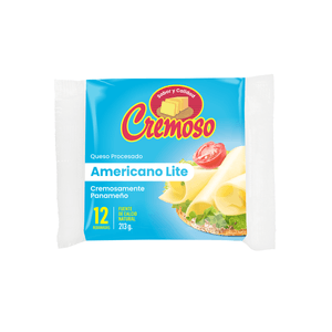 Queso Americano Cremoso Lite 12 UN/213 G