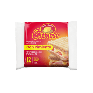 Queso Cremoso Con Pimiento 12 UN/213 G
