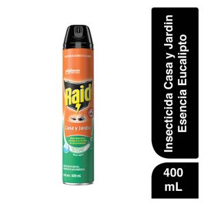 Raid insecticida casa & jardín esencia eucalipto 400ml