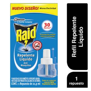 Raid Repelente Líquido Repuesto 30 Noches