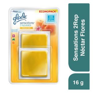 Glade Aromatizante en Gel Sensations Néctar de Flores 8 g c/u 2 Repuestos